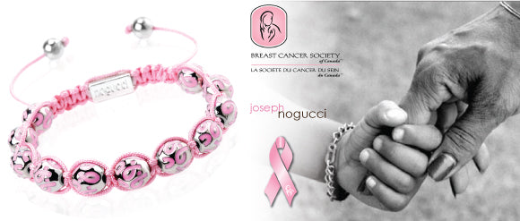 The Pink Ribbon Charmballa - Breast Cancer Awareness Bracelet from Joseph Nogucci