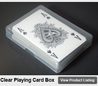 Clear Transparent Plastic Playing Cards Box