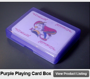 Purple Plastic Playing Card Storage Box