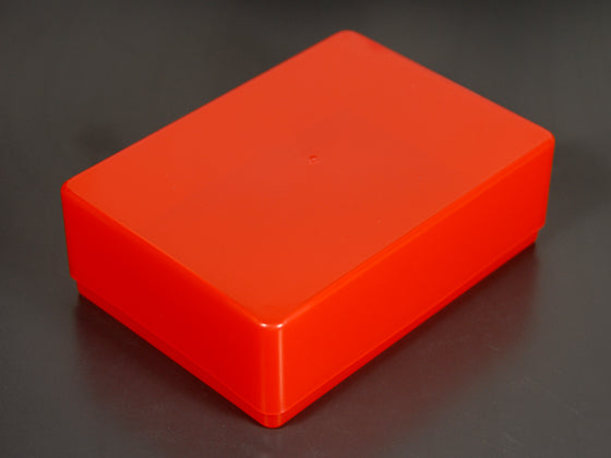 red plastic boxes