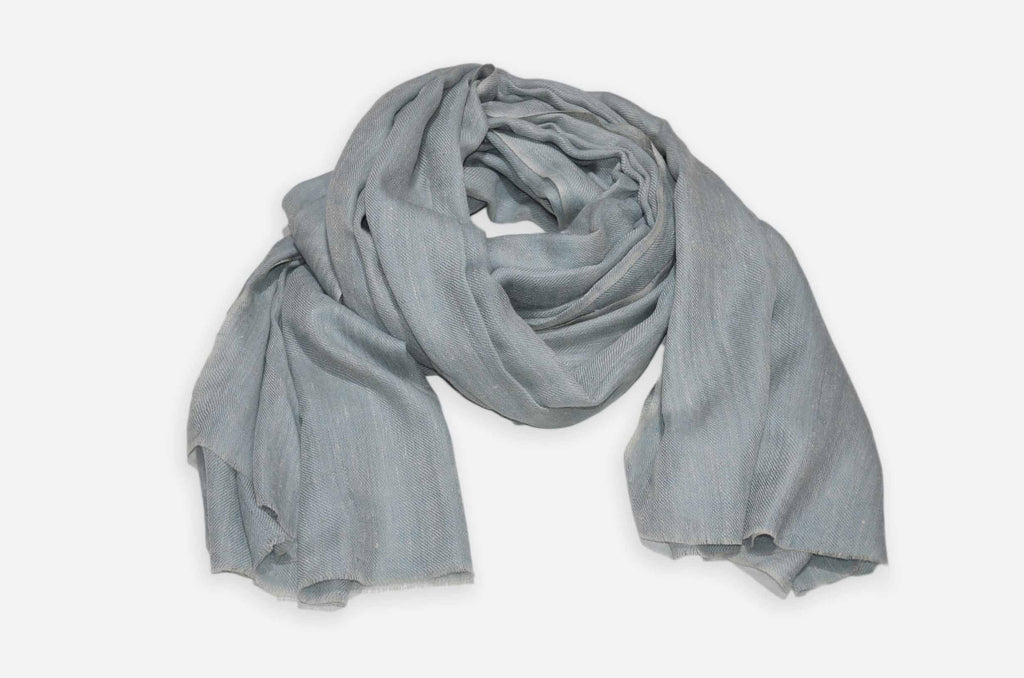 blue cashmere pashmina