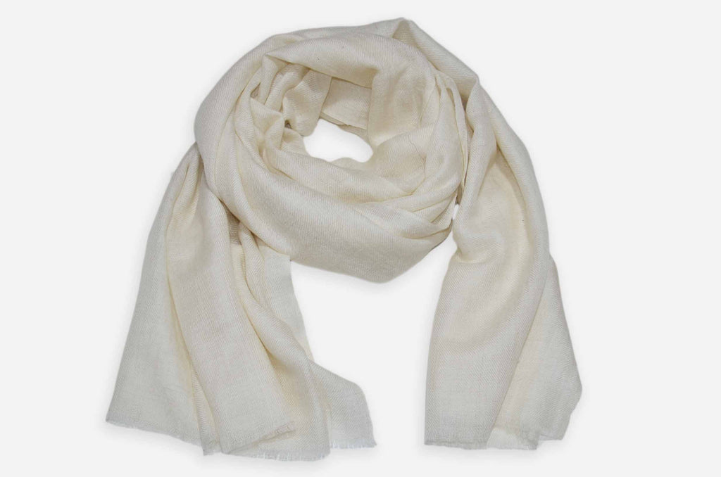 ivory cashmere scarf