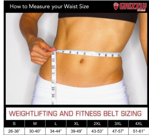 power weight lifting belt sizing chart