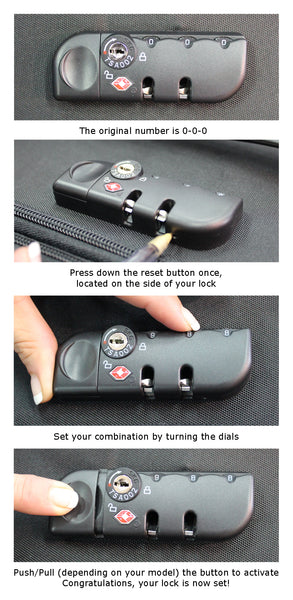 how to set your TSA lock