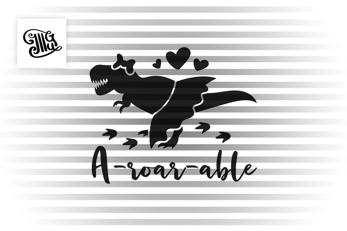 Download A Roar Able Svg Girl Dinosaur Svg Dinosaur With Bow Svg Dinosaur Wi Illustrator Guru 3D SVG Files Ideas | SVG, Paper Crafts, SVG File