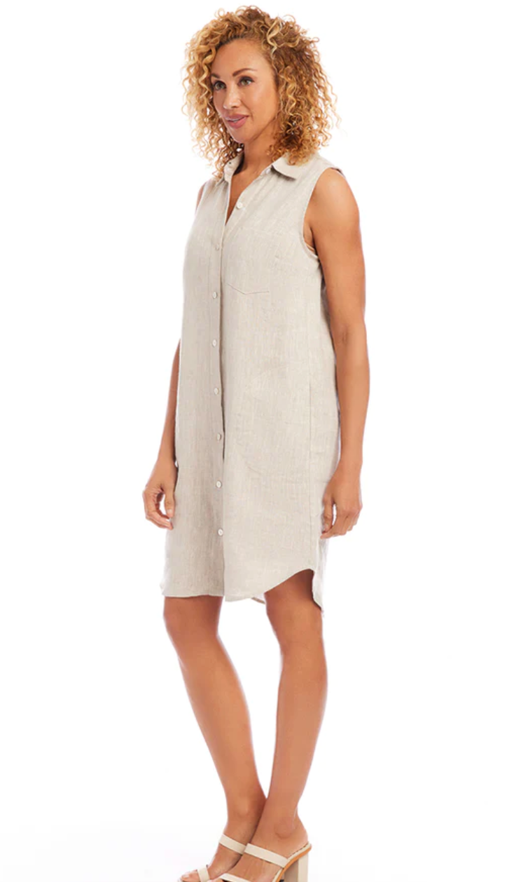 Sleeveless Shirtdress