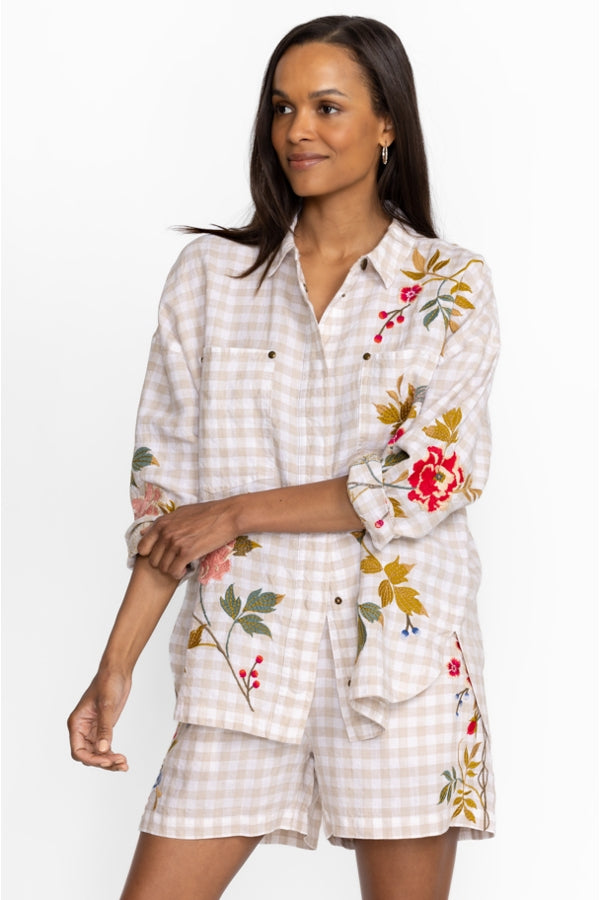 Adele Gingham Pocket Overshirt