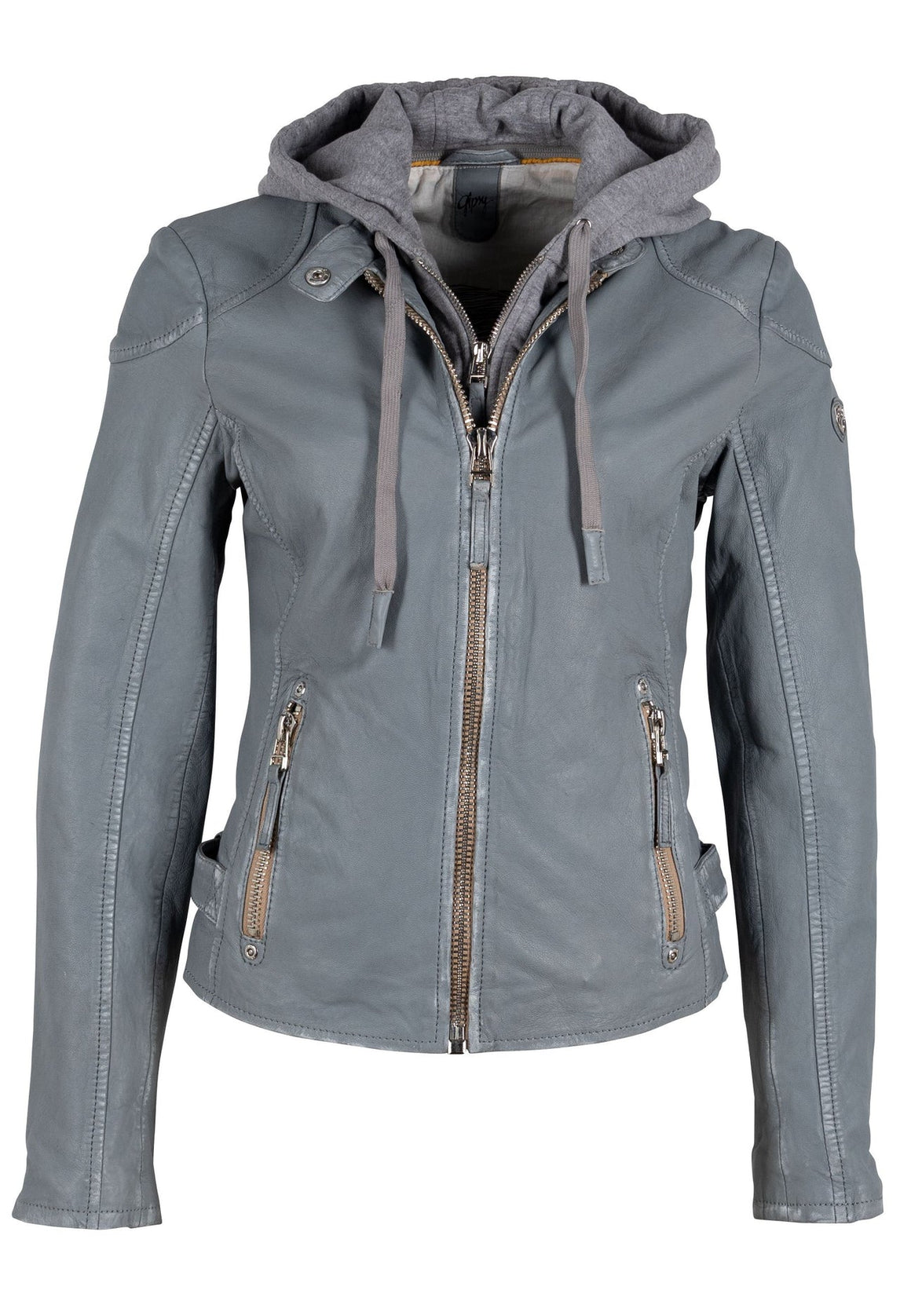 Finja Leather Jacket - Winter Sky 2023