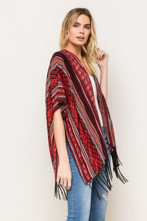 Burgandy Mix Serape