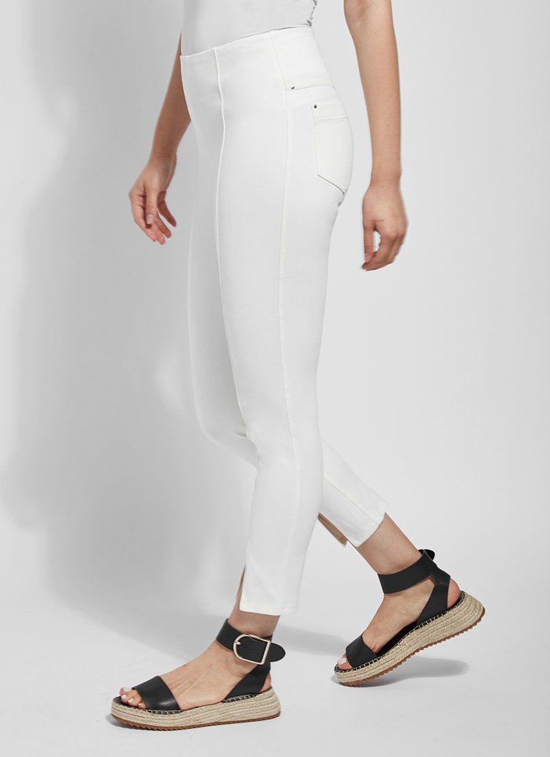 Evelyn Split Crop - White