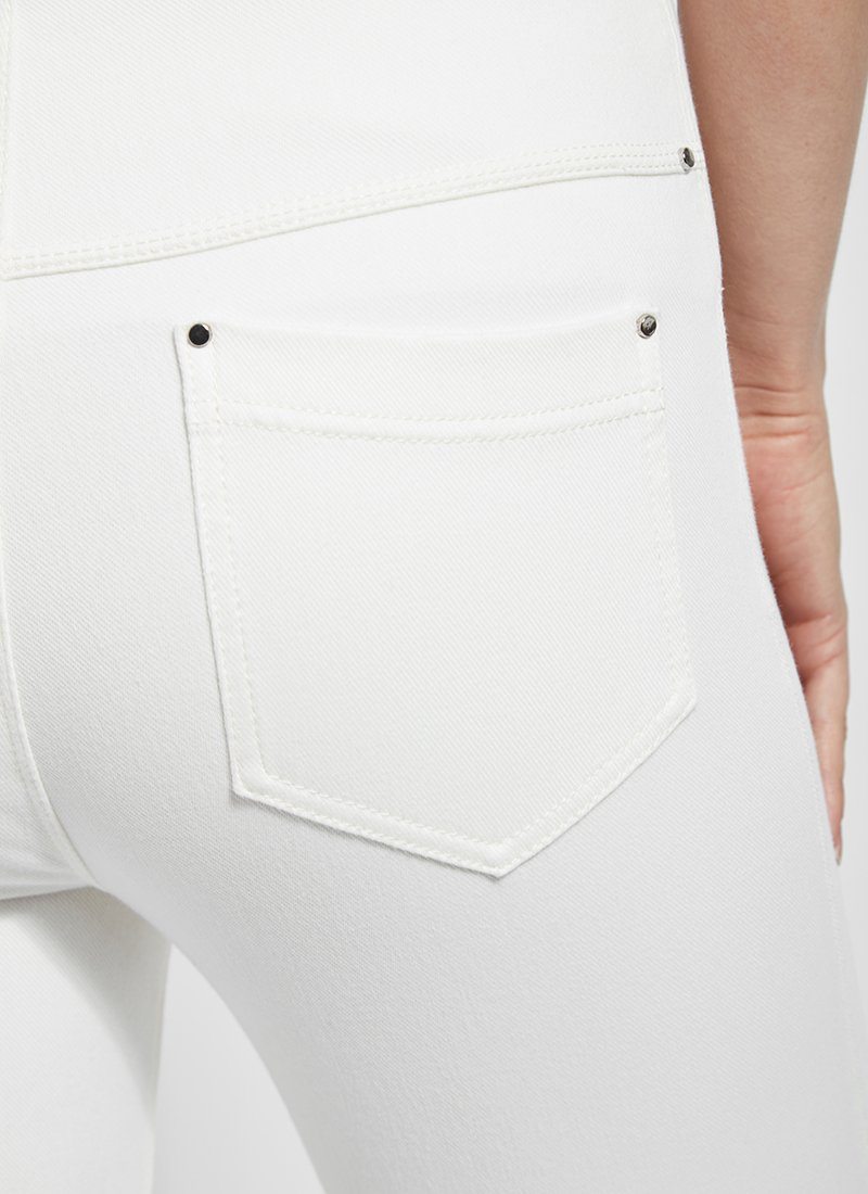 Evelyn Split Crop - White