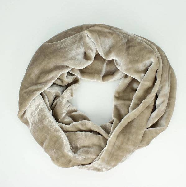 Silk Velvet Infinity Scarf