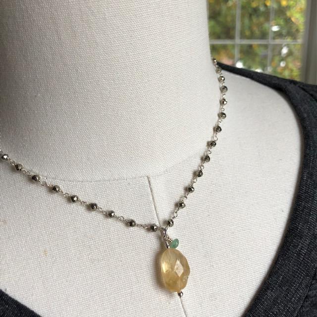 Citrine Drop Necklace