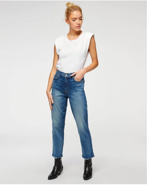 High Waist Cropped Straight