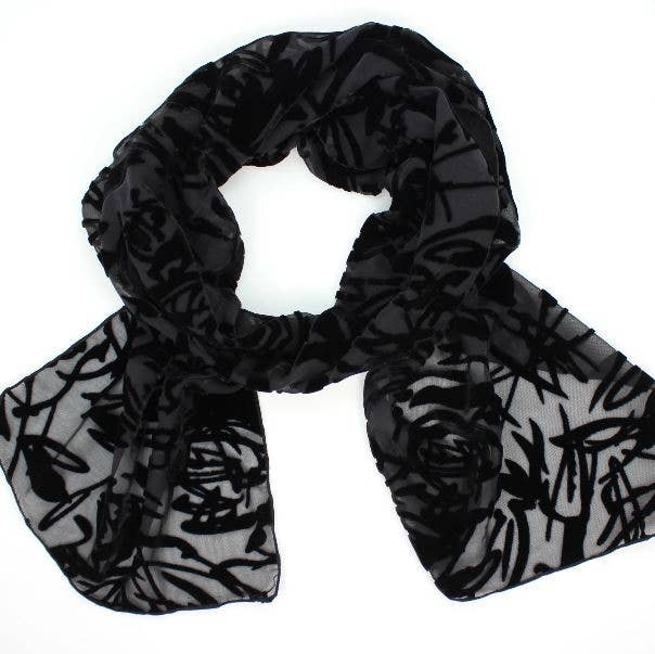 Burnout Velvet Scarf