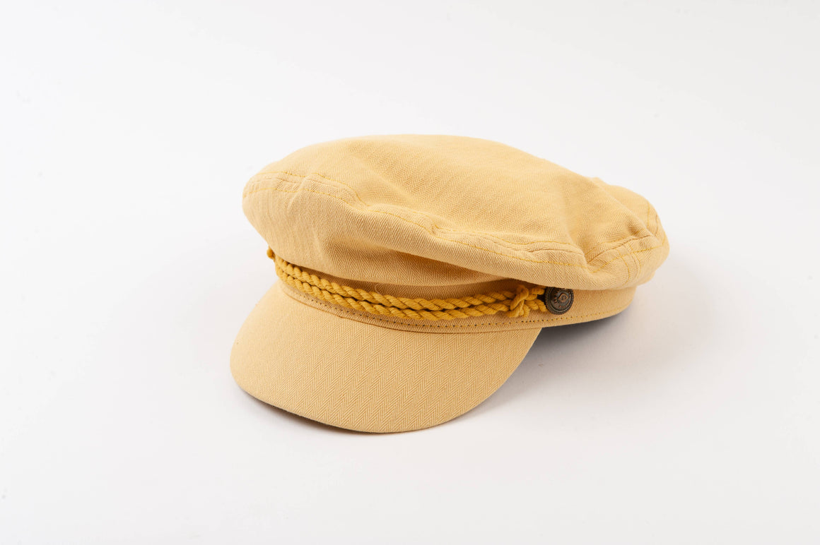 Calvin Nautical Newsboy Cap - Mustard