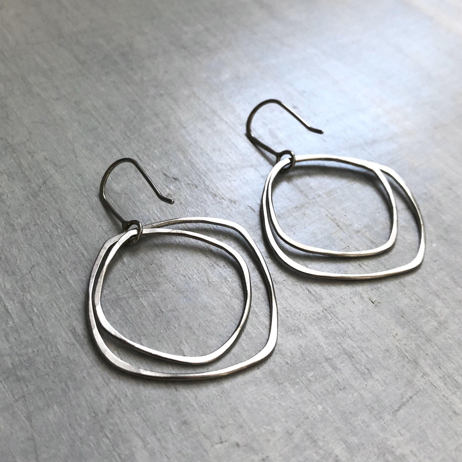 Double Square Earrings