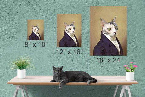 Image of three portraits displaying the different dimensions.