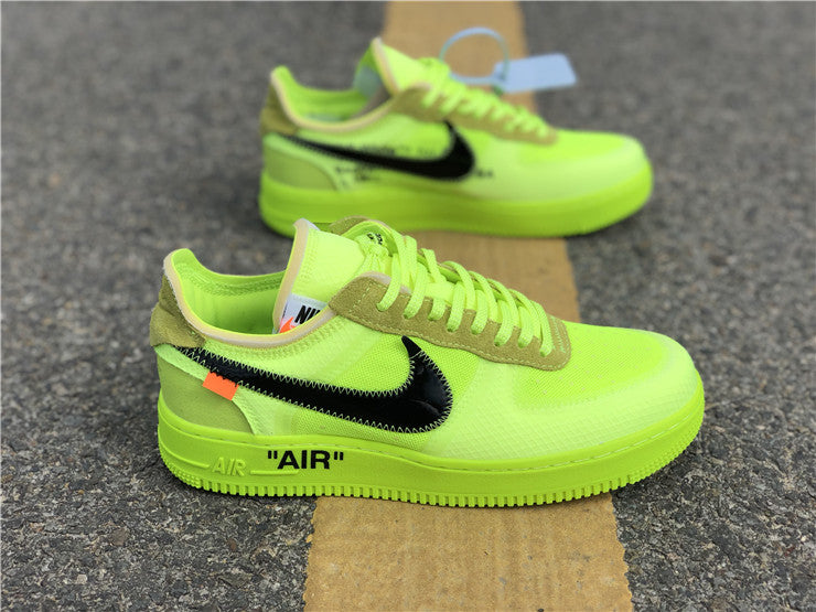 nike air force low off white volt