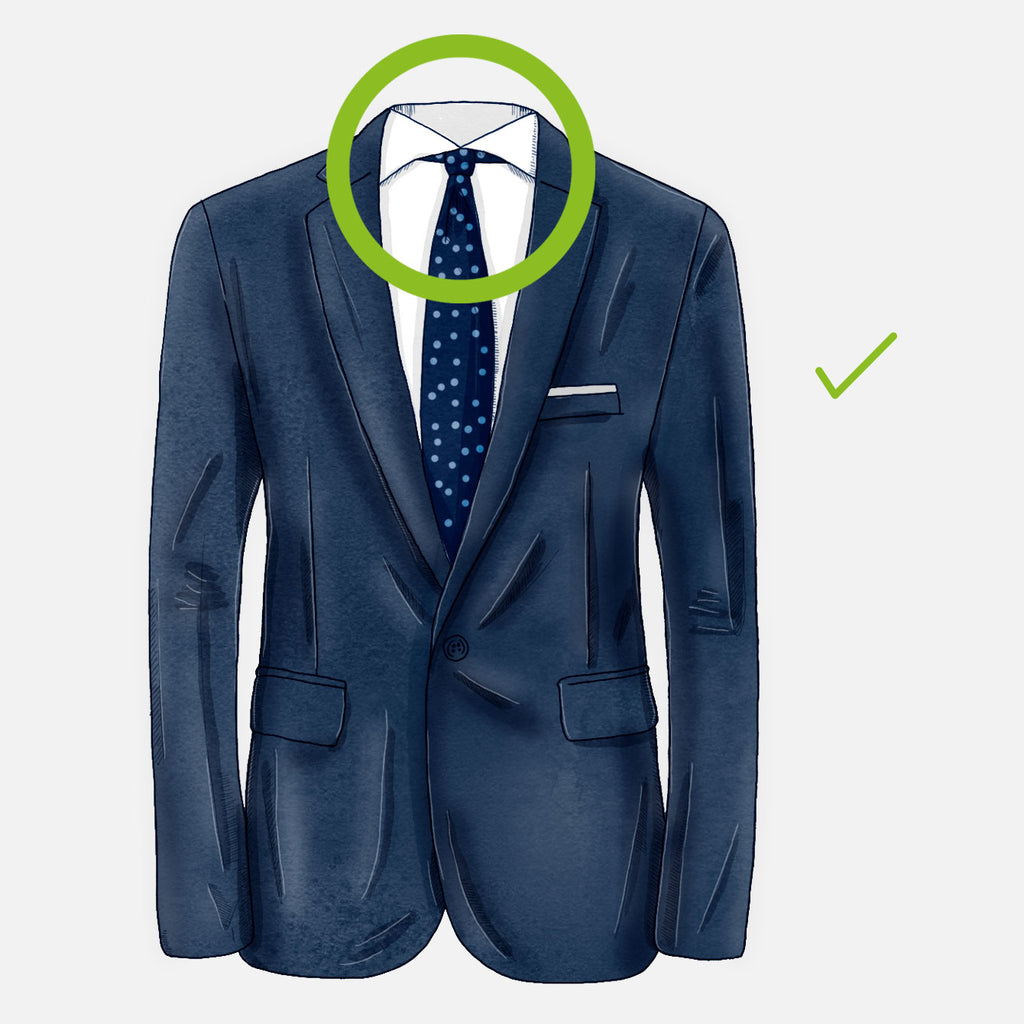 how should your suit fit collar gap good