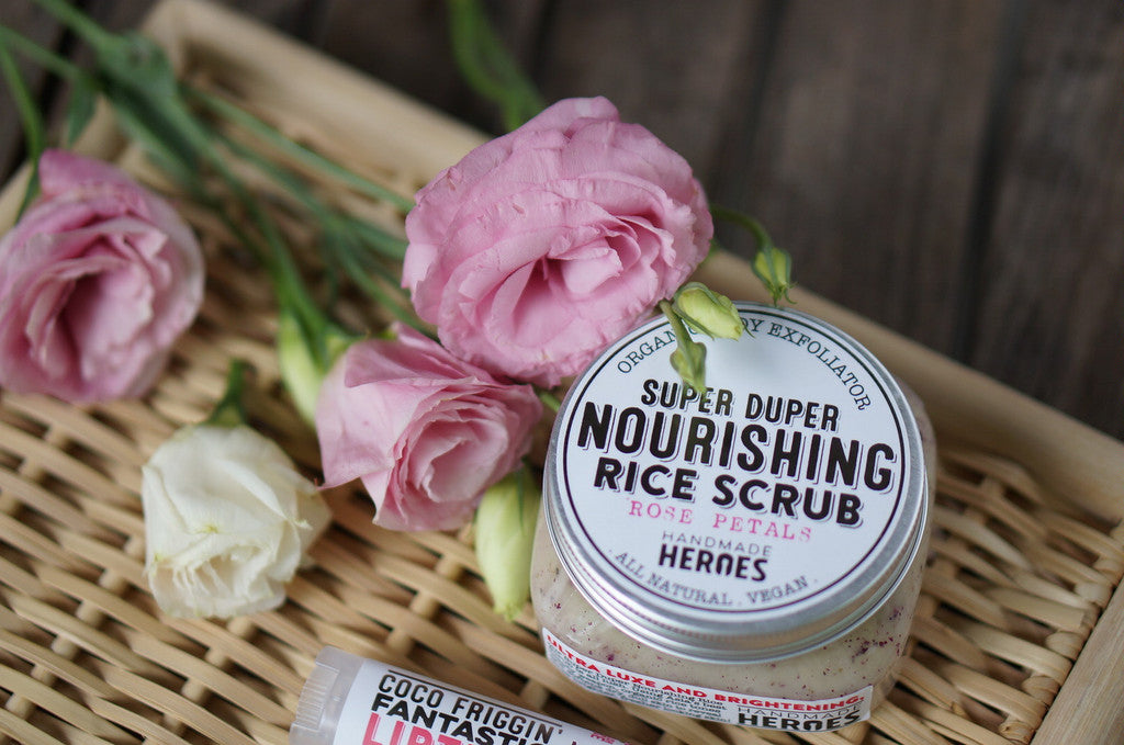 Naiise.com - Handmade Heroes Super Duper Nourishing Rice Scrub - Rose Petals