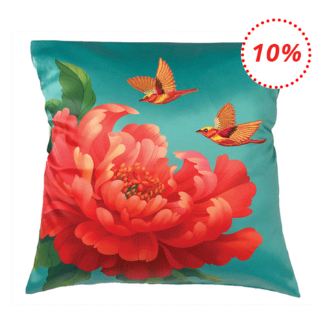 Peonies cushion cover, 8 CNY HOME ESSENTIALS FOR  THE YEAR OF THE PIG, 