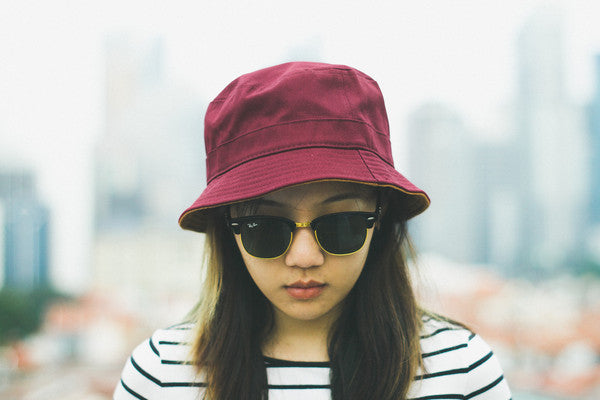 Naiise.com - Zephiires Burgundy Bucket Hat