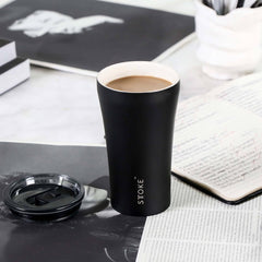 Naiise online shop, black reusable coffee cup, Sttoke 12 oz