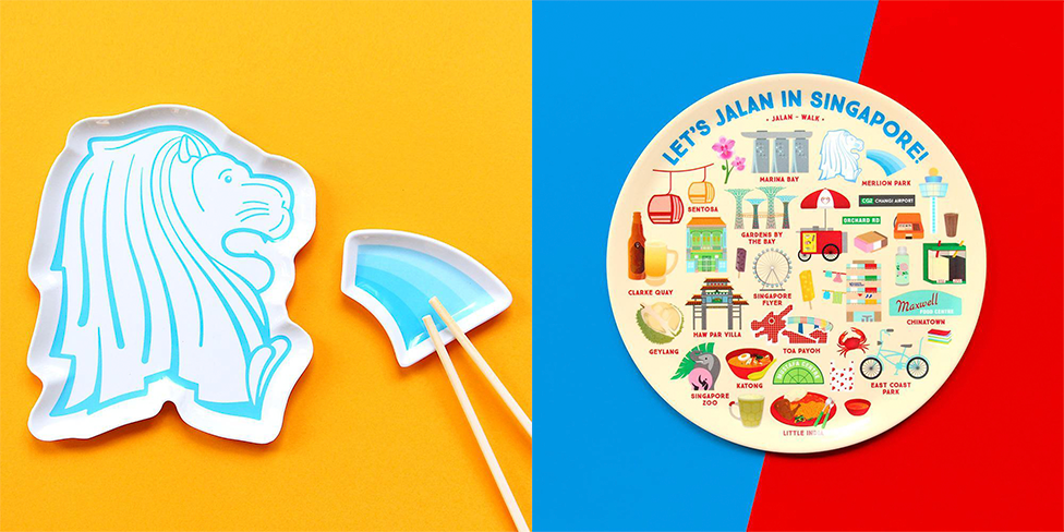 Merlion Plate and Saucer & Let's Jalan Plate | THE FARM STORE
