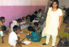 Children from poor villages in a special event at the church- India.