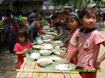 Children from a village our missionary visited in Myanmar.