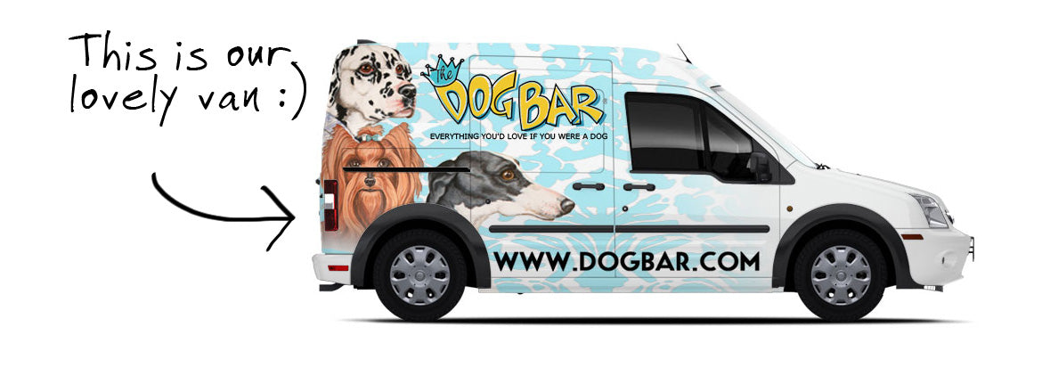 Dog Bar Pet Food Delivery Van Image