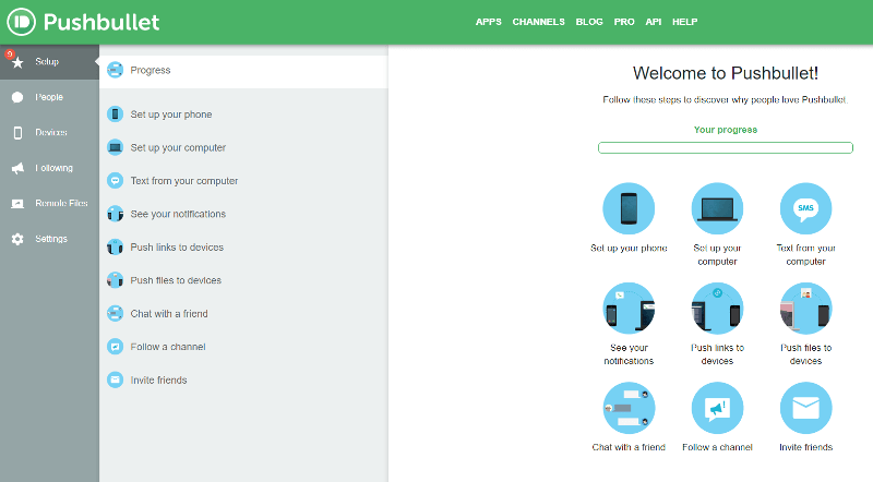 Pushbullet Setup