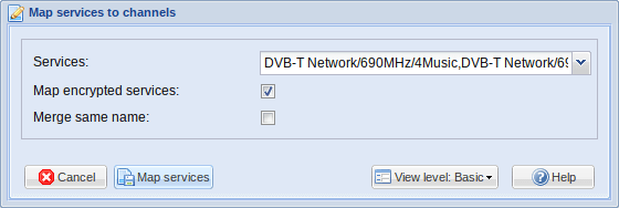 tvheadend map services step 2