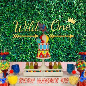 Fresh Green Wild One Photography Backdrop for 1st Birthday