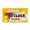 Gillette 7 O'Clock SharpEdge Safety Razor Blades (Yellow) -- 5 Blade Pack