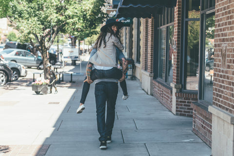 Performance Denim for him and her available at Le Vélo Victoria