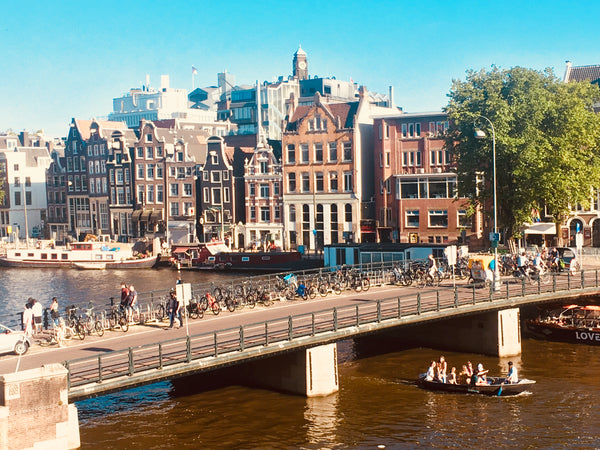 Amsterdam from the window of Stadstimmertuin Voormalige