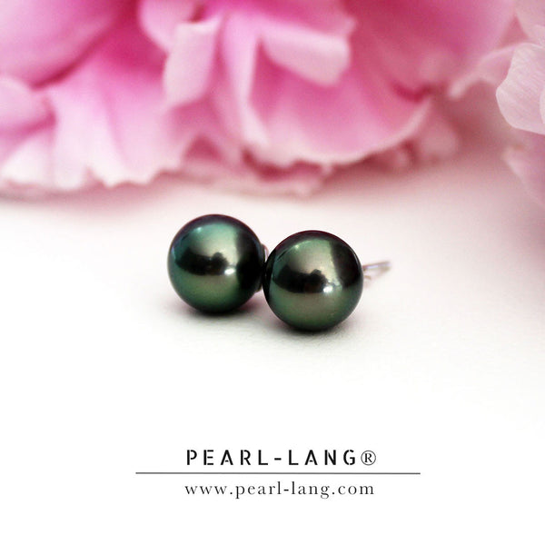 Luxury Peacock Tahitian Pearl Earrings