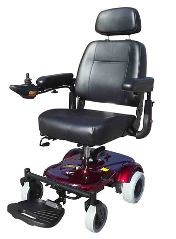 Merits Ezy Go XL - Portable powerchair comfortable seating for prolongued use - Mobility Joy Central Coast - Red