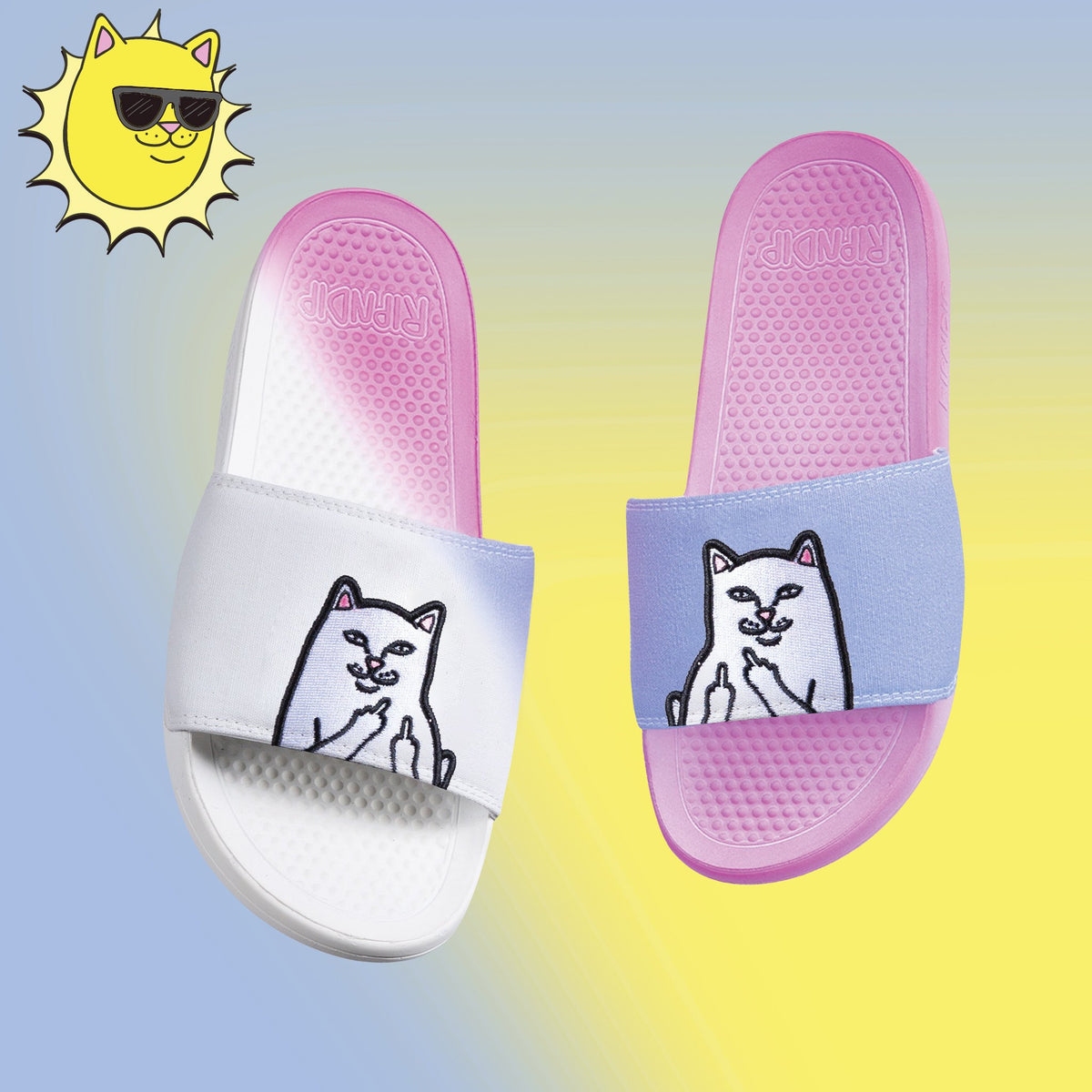 Lord Nermal Slides Uv Activated Blue Fuschia Ripndip