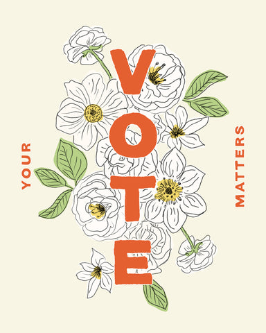 Hereafter Your Vote Matters Postcard White