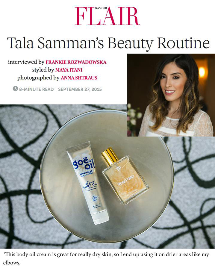 Tala Samman uses Jao Goe Oil on her skin Savoir Flair: Tala Sammans Beauty Routine