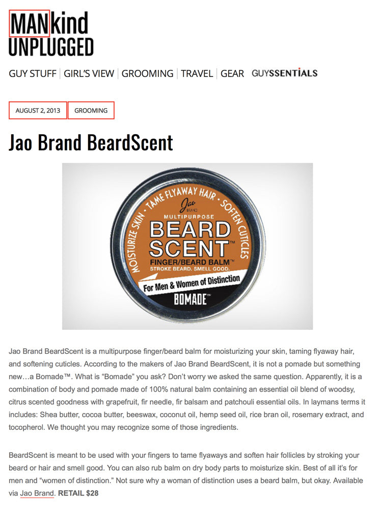 Mankind Unplugged Jao BeardSCent