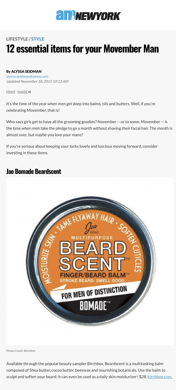 AMNY Movember Man Beardscent by Jao Brand