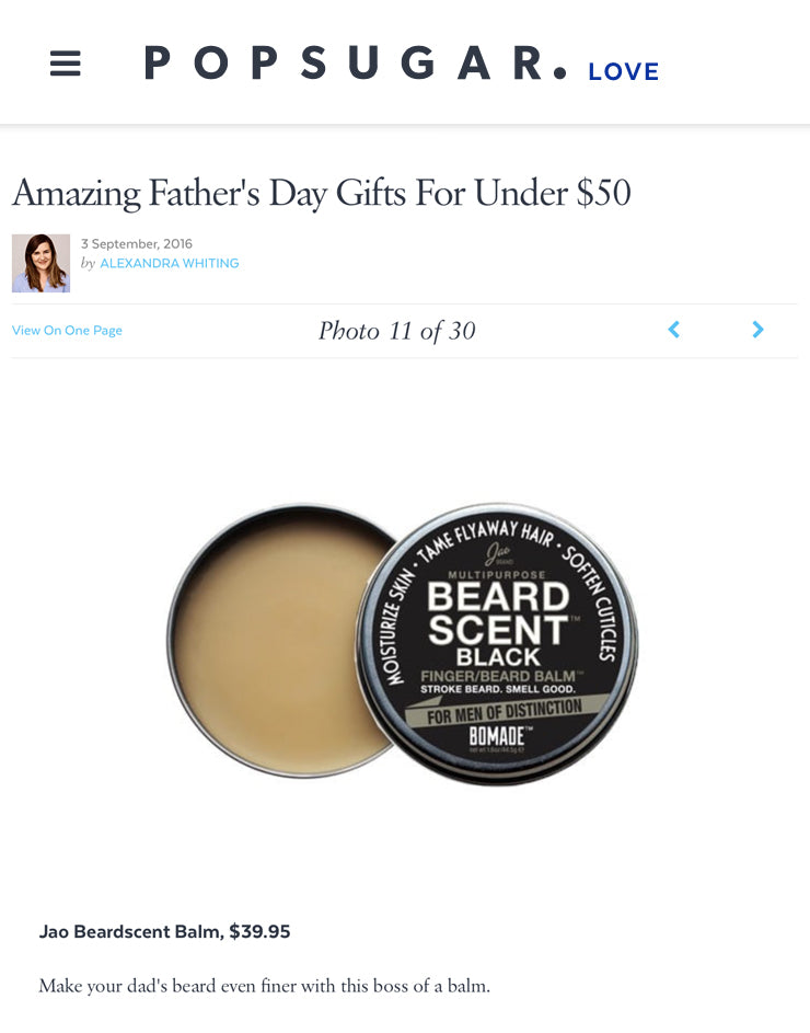 PopSugar: Father's Day Gifts For Under $50 Jao BeardScent Black