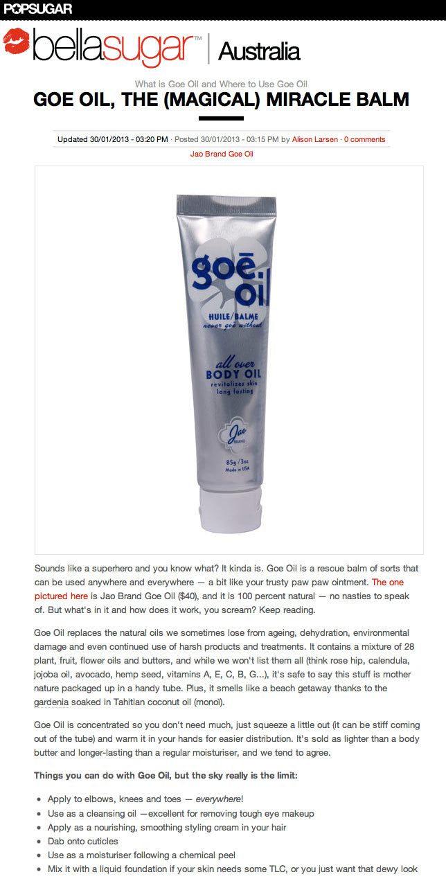 Goe Oil The (Magical) Miracle Balm