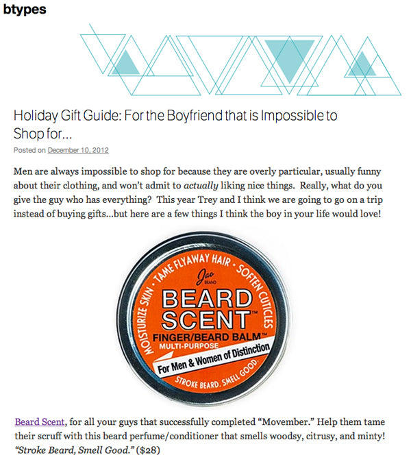 Btypes : BeardScent for your Boyfriend