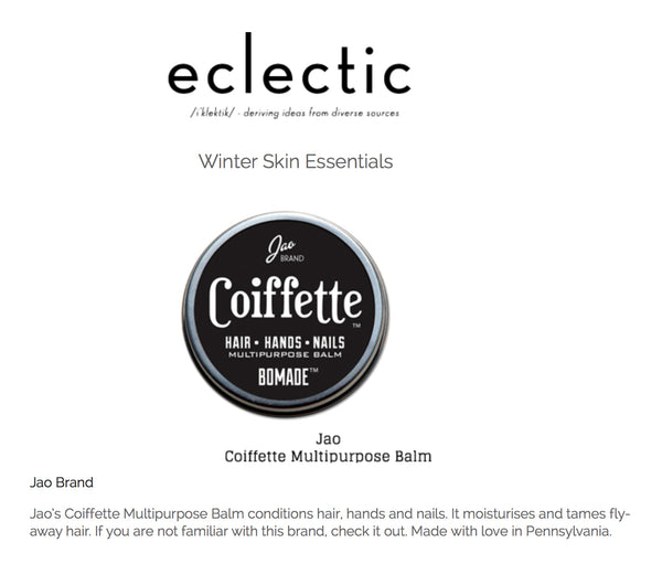 Coiffette : eclectics winter skin essential