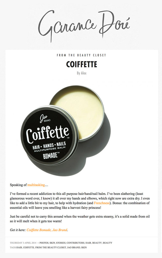 From the Garance Doré Beauty Closet... Coiffette